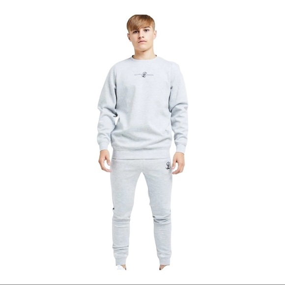 Illusive London Dual Crew Sweater - Grey Unisex - Picture 2 of 14